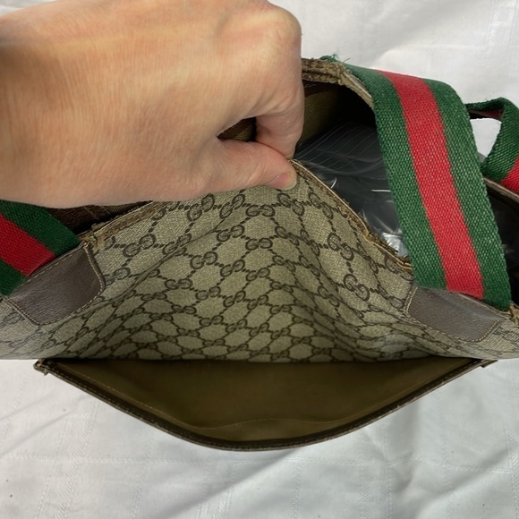 Vintage Gucci Supreme GG Monogram Sherry Line Tote Bag Designer - Picture 15 of 17